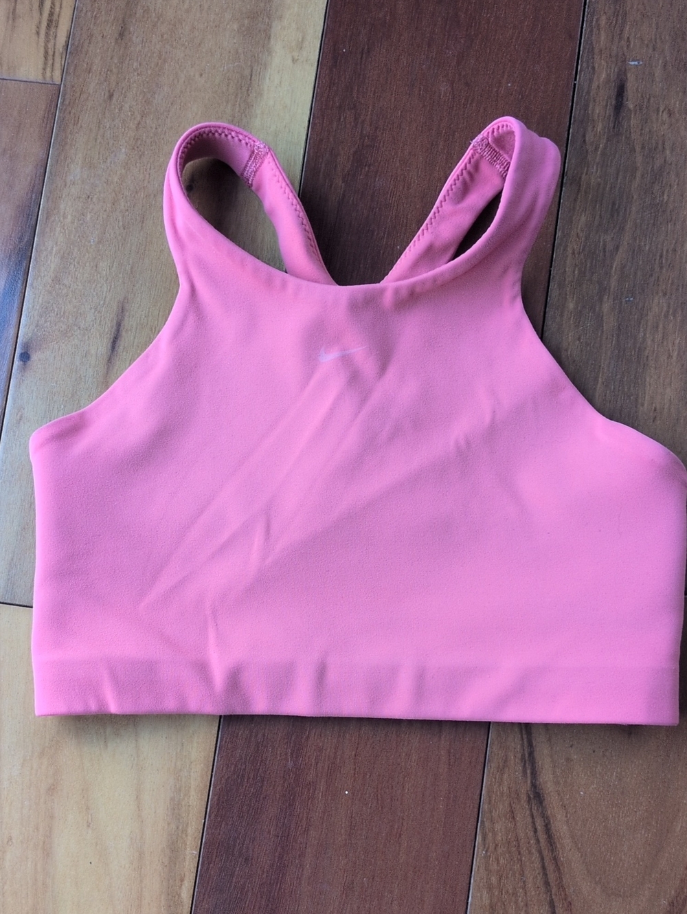 Nike Alate Coral Pink High-Neck Crop Sports Bra